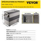 Mini Réfrigérateur Frigo Portable pour Voiture 55L
